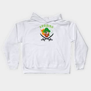 Arrish Irish Pirate  Leprechaun St Patricks Day Kids Hoodie